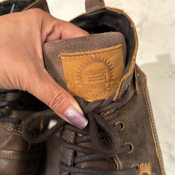 Type Z Harvey brown leather broken in manly rugged street wear office hipster 10 - Picture 8 of 10